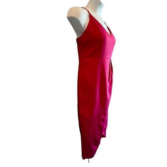 Aigeman Spaghetti Strap V Neck Front Cross Slit Dress Women's Size 12-14 - Picture 4 of 10